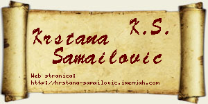 Krstana Samailović vizit kartica